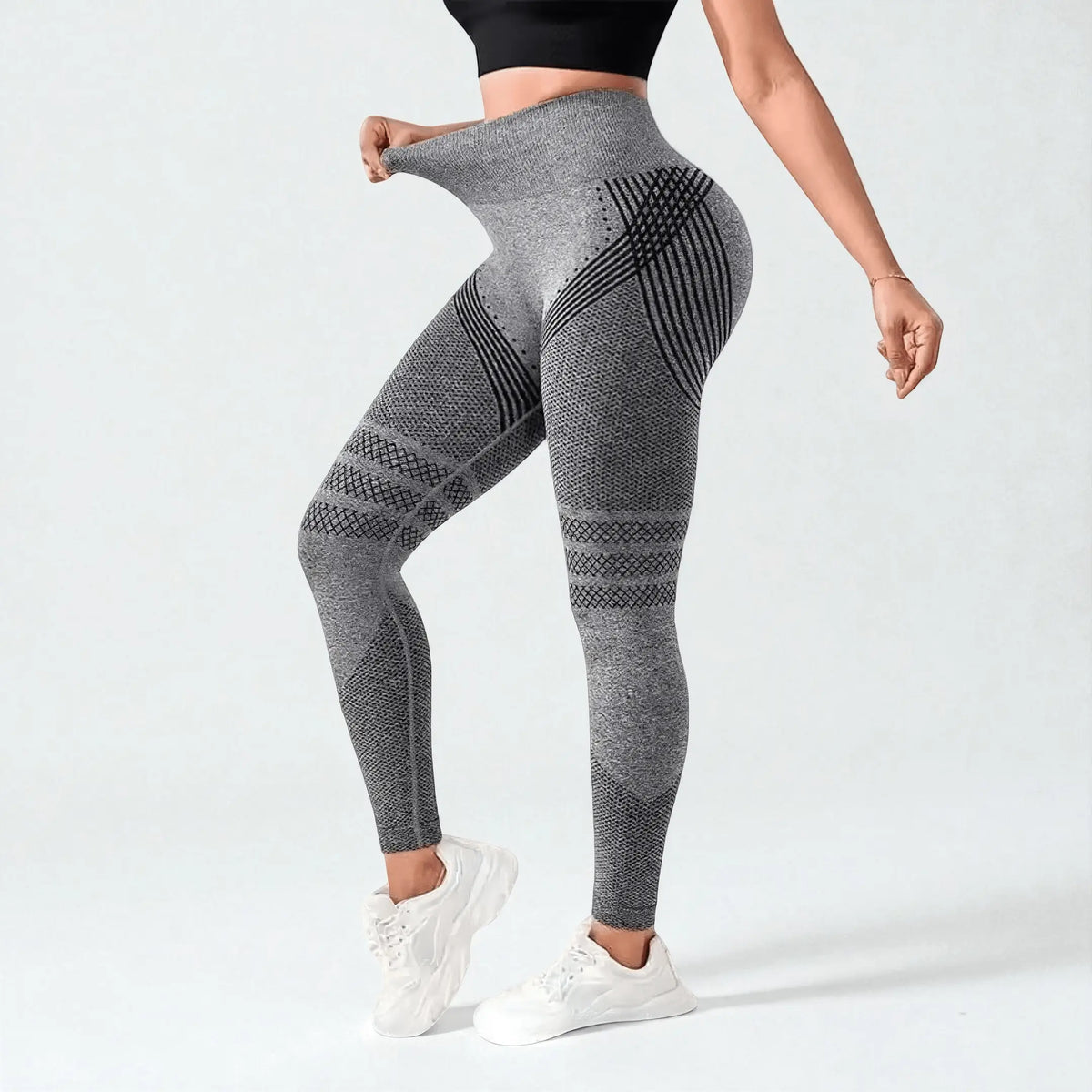 Leggings 3D VivaCuerpo™ - Gris Carbón